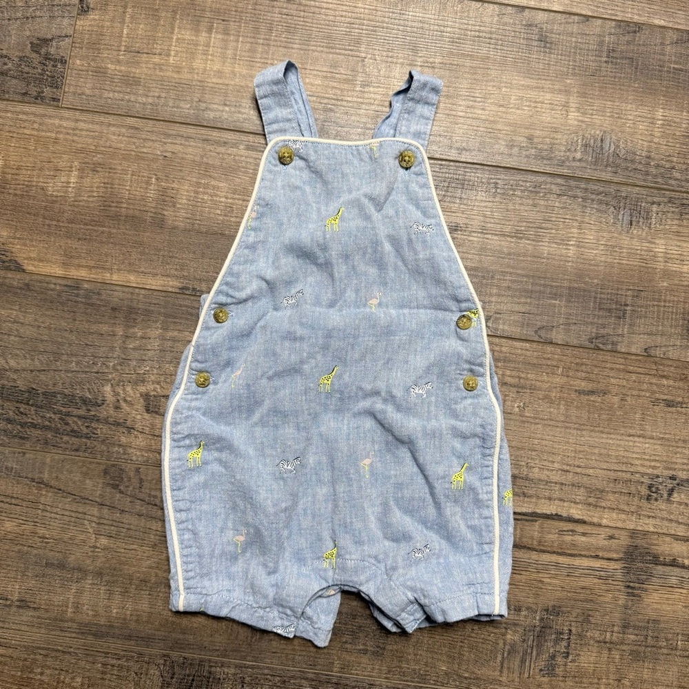 Janie and Jack Overalls with Zoo Animals Print
